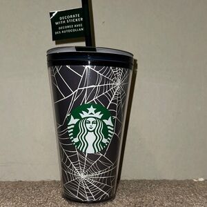 Starbucks Black and White Spider Web Tumbler